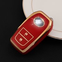 Fashion TPU Rubber Car Key Case Cover for Toyota Hilux Innova Rav4 Fortuner Yaris 2021 2 Buttons Key Case Accessories