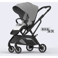 High Landscape Portable Baby Stroller with Reversible Handle Reclining Backrest And Foldable Frame for Infants And Toddlers