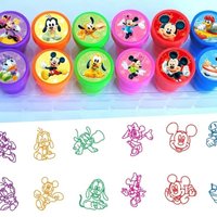 Dsn 12pcs/set Mickey Mouse Cartoon Cute Seal Children's Birthday Party Gift Minnie Kawaii Pattern Seal Boy Christmas Gift