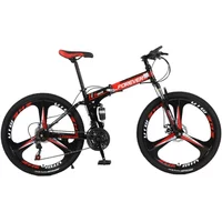 AliExpress NONE Stylish Folding Mountain Bike Teen Adult Student Ultra Light Portable Off-Road Shock Absorption Variable Speed Bike