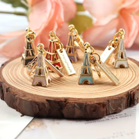6-Piece Exquisite Mini Eiffel Tower Keychain Set, Simple and Stylish Design - Ideal Gift for Couples, Families, and Friends