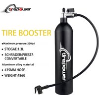 Aluminum Tubeless Bike Tire Inflator Tyre Air Booster With Valve Gas Cylinder 1.3L Anti-freeze High Pressure for MTB Road Bike