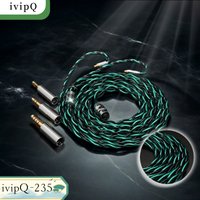 ivipQ-235 HiFI DIY MMCX 4-Core 7N OCC+Silver Palladium Plating Modular Plug Earphone Cable , For GK200 IE900 Magic One Nova
