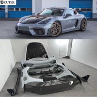718 Gt4 RS Style PP Carbon Fiber Front Bumper Rear Diffuser Rear Spoiler Side fenders for Porsche Boxster Cayman 718 GT4RS
