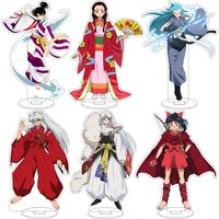 16CM Anime Inuyasha Kikyou Higurashi Kagome Sesshoumaru Cos Acrylic Figure Stand Chrismas Gifts Ornaments
