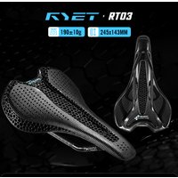 RYET Ultralight Carbon 3D Printed Saddle 190g 7*9 Bike Seating For Men Women Triathlon Road MTB Mountain Gravel Cycling Parts