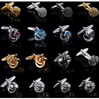 Classic men's French shirt Twist cufflinks high quality Blue black spiral knot cuffs button business suit accessories jewelry