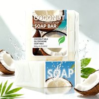 Coconut milk moisturizing soap, glutathione brightening cleansing soap, goat milk nourishing cleansing soap, bath soap, portable