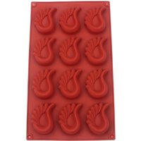 Silicone Chocolate Mold 12 Hole Creative Swan Shape Cake Mold Food Grade Silicone Candy Pudding Jelly Biscuit Cookie Baking Tool