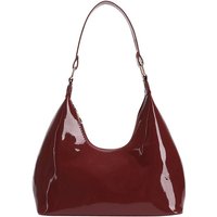 Fashion Glossy Retro Shoulder Bags New Design PU Leather Luxury Armpit Bag Temperament French Style Women's Handbag Female