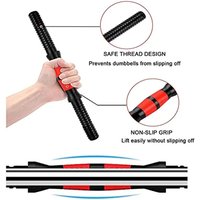 PVC Dumbbell Bar Fitness Equipment Home Gym Accessories Threaded Dumbbell Handles Durable Spin-Lock Collars