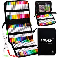 LOLEDE 60 Color Double Head Markers Tip Art Supplies Drawing Brush Pen Colors Set Stationery Pens Pencils Writing Office School