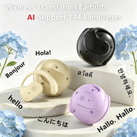 Original BY01 Real-Time Translation Earbuds BT Noise Cancelling Simultaneous Interpretation 144 Languages Ear Hanging Earphone