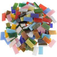 150 Pieces Rectangle Shape Mixed Mosaic Tiles Tessera for Mosaic Making Crafts Supplies 10x20mm