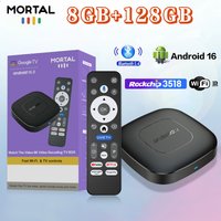 2026 Newly Upgraded T1 Android 16 Smart TV Box RK3518 Quad Core 8GB RAM 128GB ROM Dual Wifi 2.4G/5.8G Home Theater Media Player