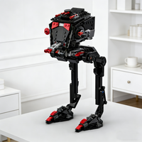 MOC Interstellar Wars First Order AT-ST Walker Building Block Model Parts Bricks Brain Game Toys Christmas Holiday Party Gifts