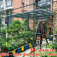 Heavy Duty Garden Plant Climbing Trellis, Plastic Coated Steel Support Stake Pole Kit for Tomato Cucumber Bean Plants xs63-fro