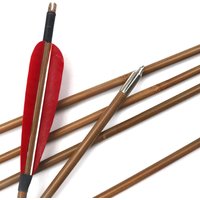 12Pcs High Quality Bamboo Arrows 33inches OD 7/8mm Spine 400/800 For Traditional Bow Archery Hunting Shooting Outdoor