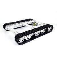 T60 Tracked Tank Vehicle, Aluminum Alloy DIY Robot Model, Supports Four-Wheel-Drive Tracked Vehicle Development
