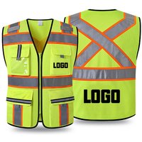 Custom LOGO Workwear Vest for Men Women Construction Safety Work Clothing with Pockets Zipper