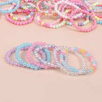 10/20Pcs Colorful Acrylic Beaded Bracelet Rainbow Happy Birthday Party Favor Supplies Girls Accessories Ideal choice for Gifts