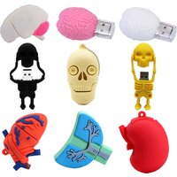 Creative Gift Card Pass USB 2.0 Flash Drive Real Capacity Pen Drive Cerebrum Memory Stick 64GB/32GB/16GB/8GB/4GB Heart U Disk