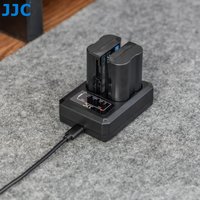 JJC Battery Charger Dual Slot for Panasonic DMW-BLK22 DMW-BLC12 DMW-BLF19 DMW-BLG10 DMW-BLE9 Sigma BP-51 BP-61 Leica BP-DC12