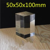 50x50x100mm K9 Crystal Block Engravable Clear Cube Paperweight Glass Blank for Laser Engraving DIY Home Desktop Craft