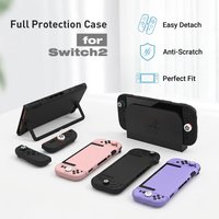 Colorful PC Case for NS Switch 2 Protective Shell Dockable Housing Split Case Set Cover Skin Grips Switch 2 Game Accessories