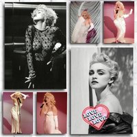 1PC 1980s Madonna Classic Vintage poster Self-adhesive Art Waterproof Paper Sticker Coffee House Bar Room Wall Decor