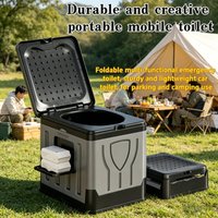 Outdoor mobile toilets, portable jungle camping accessories, camping reusable trash cans, self-driving travel supplies,