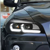 For BMW X5 E70 30i 35i 40i 2007-2013 LED Auto Headlights Assembly Upgrade Double L DRL Projector Lens Tool Accessories