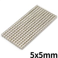 5x5mm Super Strong Round Neodymium Magnet N35 Powerful Magnetic NdfeB Permanent Refrigerator Magnet imanes DIY