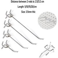 5-20Pcs Display Hooks Retail Shop Peg Storage Racks Panel Goods Shelf Holder Perforated Hangs Fits Practical Home Hardware Tool