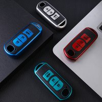 Leather+TPU All-Inclusive Car Remote Key Cover Case Fob for Mazda 2 3 5 6 CX-3 CX-5 CX-7 CX-9 CX8 Speed Miata MX5 2016 2017 2018