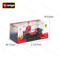 Bburago 1:43 2026 Ferrari SF26 F1 Formułka 1 Model Samochodu Wyścigowego z Metalu, Kolekcjonerski Model, Zabawka Wyścigowa, Pudełko Akrylowe