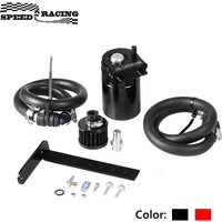 Baffled Oil Catch Can Kit Passenger Side Oil Separator Reservoir Tank with Breather Filter Fit for Ford F150 2.7EB 3.5EB 5.0L