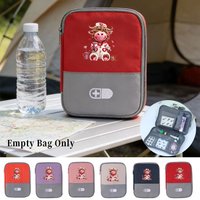 1pc Love Cute Cow Portable Layered Medicine Storage and Organizing Home Medicine Storage Bag Emergency Medicine Packaging