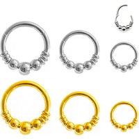 1pc 316L Surgical Steel Septum Clicker Ear Cartilage Helix Tragus Faux Daith Earring Hoop Body Piercing Jewelry Nose Ring