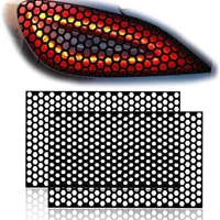 Car Rear Light DIY Decorative Sticker Hexagon Honeycomb Styling Tail Lamp Trim Protection Cover Black Universal Exterior Parts