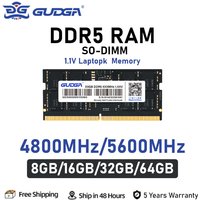 GUDGA RAM DDR5 8GB 16GB 32GB 4800MHz 5600MHz 1.1V ddr5 memoria For Notebook Laptop memory DDR5 SODIMM RAM MIniPC Wholesale Ready