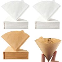 50/100PCS Disposable Cone Coffee Filter Paper Wood Pulp Filter Paper Wedding Birthday Party Camping Picnic Coffee Making Tools