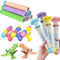 3PCS Random Color Water Gun Dinosaur Shape Water Gun Various Style Pull-out Water Spray Summer Pool Beach Yard Water Blaster ZYF