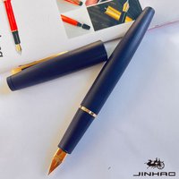1 PCS JINHAO 80 Carbon Fiber Series Iridium Fine Nib Gold Clip Writing Fountain Pen with Ink Converter