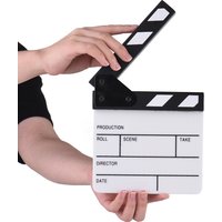 Andoer Clapper Board, kompakte Größe, Acryl-Schindel, trocken abwischbar, TV-Film, Filmdirektor, Schnitt, Action-Szene, Clapper Board Slate