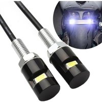 Universal Motorcycle LED Eagle Eye Shape Mini License Plate Light Turn Signal Turn Indicator Tail Rear Light Brake Fog Lamp Bulb