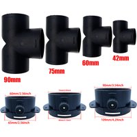 42mm 60mm 75mm 90mm Air Diesel Heater Vent Ducting Branch Splitter Exhaust Pipe Outlet Joiner Connector For Car