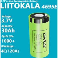 LiitoKala 4695E 3.7V 30Ah Lithium Rechargeable Battery 4C 120A Discharge DIY 12v 24v Automotive Ignition Energy Storage Inverter