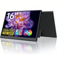 16" Portable Monitor 1920x1200P IPS Gaming Monitor Computer Display for Travel Laptop Switch PS4 PS5 Xbox