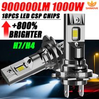 Żarówka LED CANBUS H7 H4 900000LM Ultra Mocna Lampa LED do Samochodu Super Jasna Bezprzewodowa Diodowa Lampa Reflektorowa do Auta i Motocykla